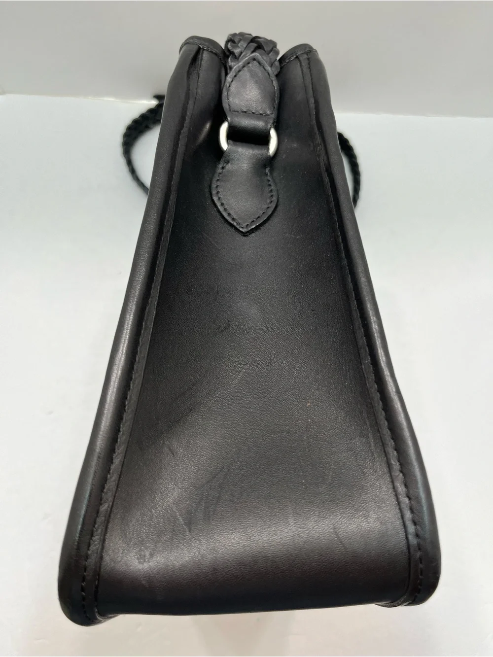 Brighton Cecilia Black Leather Woven Croc Shoulder Bag Crossbody Heart